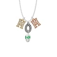 thumbnail image 2 of Delight Jewelry Silvertone Green Shamrock Spinner Multi-Colored Crystal Mom Charm Necklace, 2 of 5