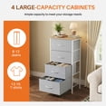 thumbnail image 6 of CONCETTA 4-Drawer Fabric Dresser Storage Chest for Bedroom, Closet, Storage Furniture for Adults, Light Gray, 6 of 8