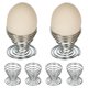 thumbnail image 3 of Stainless Steel Egg Cups Set of 6 - Wire Coiled Spring Shock Absorbing Kitchenware, 3 of 5