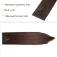 thumbnail image 2 of MY-LADY 26" 8Pcs/Set Synthetic Long Straight Full Head 18Clips in Hair Extension Real Thick Heat Resistance Hairpiece for Women Girls Natural Black,Dark Brown,Brown,Bleach Blonde, 2 of 8
