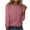 Pink, variant on IROINNID Polyester Long Sleeve T Shirt for Women Comfy Solid Round Neck Loose T-Shirt Blouse Tops,Green