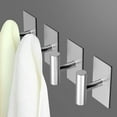 thumbnail image 4 of Eosunjian Removable Sticky Hooks Stainless Steel Wall Hooks 1/5pcs Towel Hooks Stainless Steel Wall Mount Adhesive Hangers Easy Install Anti-rust Bathroom, 4 of 8