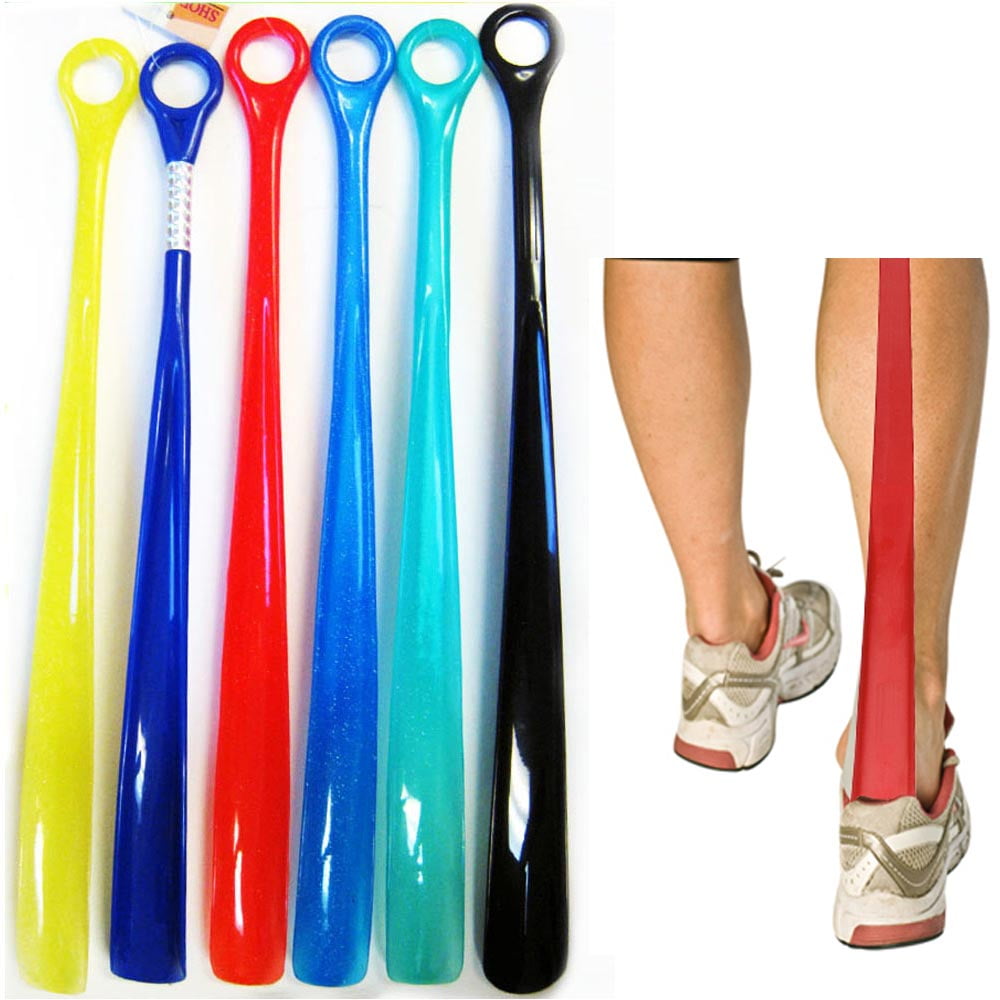 Plastic Long Handle Shoehorn Flexible Shoe Horn Lifter Disability Aid Stick 42cm 