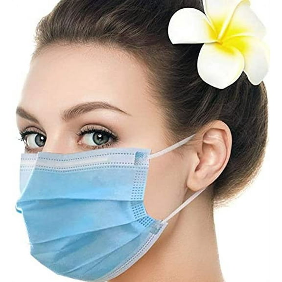 50 PACK Face Mask 3 ply Disposable Protection Masks Mouth Cover. High Permeability Breathpure, No Odor and Winters Comfortable, for Adults Man and Womens, Ships from USA