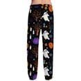 thumbnail image 4 of Satingcolo Men's Halloween Print Pajama Pants,Drawstring Casual Sleep Pants Pjs Bottoms,Halloween Gift For Men, 4 of 6