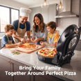 thumbnail image 6 of 12 Inch CrustyBake Electric Pizza Oven – 800°F Indoor Countertop Cooker, Dual Heat Control, 5-Min Pizzeria Pizza, Tools & Recipe Book Included, Ceramic Stone for Crispy Crust, 6 of 8