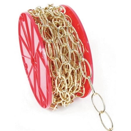 Koch 5060299 0.175 Dia. X 600 in. No. 10 Brass Plated Gold Steel Decorative Chain