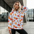 thumbnail image 4 of FOR U DESIGNS Maple Leaf Thanksgiving Women's Lightweight Hooded Sweaters Hoodies Pullover Sweatshirts Size S Oversized Sweatshirt for Women Loose Fit Long Sleeve Hoodie, 4 of 7