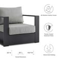 thumbnail image 4 of Tahoe Outdoor Patio Powder-Coated Aluminum Armchair Gray Gray, 4 of 9