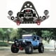 thumbnail image 3 of RC Bumper Kits Metal Parts with Winch, Led Lights, Tow Hooks for 1/10 Crawlers Trucks SCX10 90046 90047 S95 Accessory titanium color, 3 of 4