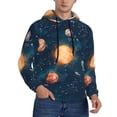 thumbnail image 2 of Sikiie Solar System And Planets Men's Hoodie, Essentials Hoodie, Sweatshirt, Pullover Hooded Sweatshirt for Men-Large, 2 of 7