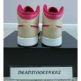 thumbnail image 4 of N I-K-E A i r-Jor-dan 1 Mid GS Beige Red White Onyx Light Curry 554725 201 GS Sizes, 4 of 6