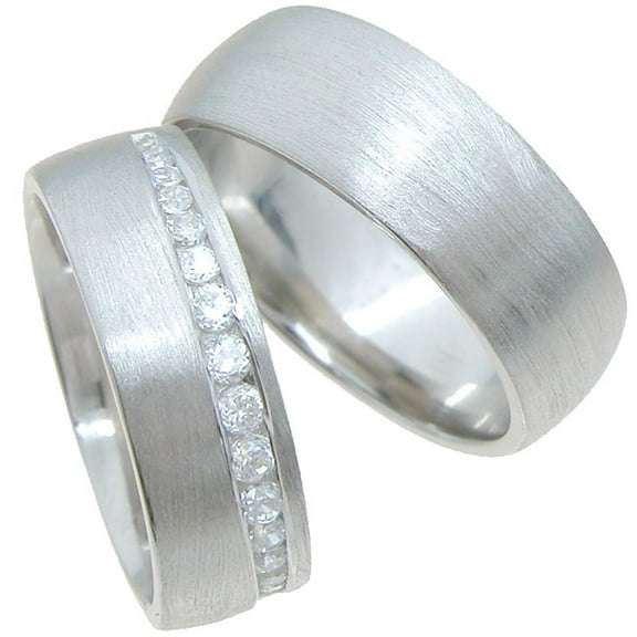 925 Sterling Silver Engagement Rings for Couples and Wedding Bands