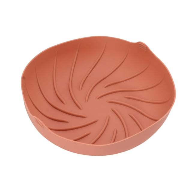 Friteuses Résistant à la Chaleur Pot de Silicone, Friteuse Doublure en Silicone Cuisinière à Air Chaud Panier en Silicone Réutilisable Doublurepour la Friteuse Design Rationalisé