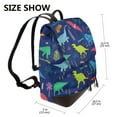 thumbnail image 2 of Lafuoo Dinosaurs Pattern Leather Backpack, Adjustable Backpack Suitable for School Work, Suitable for Adults, Men, Women and Teenagers-One Size, 2 of 4