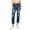 Dark Denim, variant on Wax Jean Women's Juniors High Rise Baggy Straight Leg Jeans (7, Light)