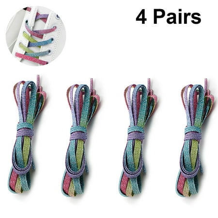4 Pairs Elastic Shoe Laces - Quick to Install No tie Shoelaces for Kids ...