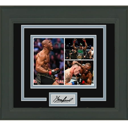 

Framed Kamaru Usman Facsimile Laser Engraved Signature Auto UFC 15x16 Photo