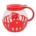 thumbnail image 1 of Bocal à Maïs Éclaté en Verre pour Micro-Ondes, Bocal à Maïs Éclaté en Verre avec Couvercle à Double Fonction et Poignée pour Fête de Cinéma Bleu, Rouge, Rose, Vert, 1 of 7