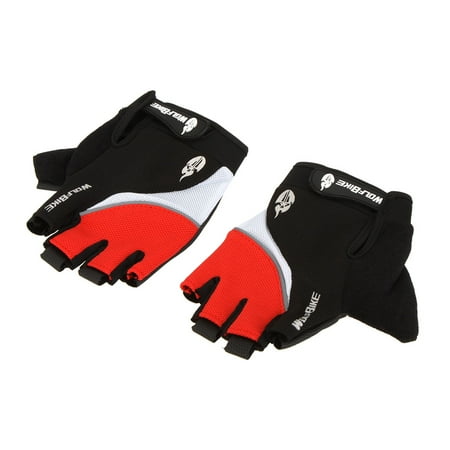 Mountain Bike Gloves Wolfbike Mountain Bike Bicycle Cycling 3D GEL Breathable Anti-slip Anti-shock Half Finger Gloves ()
