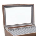 thumbnail image 6 of 34 Slots Walnut Wood Fountain Pen Display Case Holder Box w/Clear Transparent Top for Home Shop, 6 of 11
