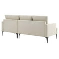 thumbnail image 5 of Modway Evermore Right-Facing Upholstered Fabric Sectional Sofa in Beige, 5 of 8