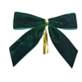 thumbnail image 2 of 12 Small Velvet Bows 3.5 x 3.5 Inch, Pre-Tied Christmas Ribbon Accents for Cookie Bags, Candy Bags, Bakery Packaging, Party Favors and Gift Boxes, 2 of 3