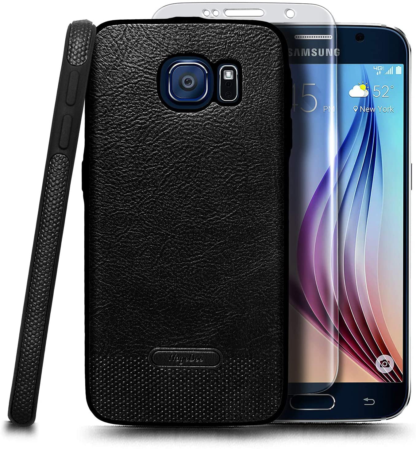 meester capaciteit Het is de bedoeling dat Nagebee Case for Samsung Galaxy S6 with Tempered Glass Screen Protector,  Premium PU Leather Ultra Thin Slim Fit Soft Flexible Non-Slip Grip  Shockproof Anti-Scratch Cover Case (Black) - Walmart.com
