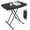 Black, variant on WoofPaw Small Folding Table Portable, 30" Adjustable Height Personal Laptop TV Tray, Camping Table, HDPE Plastic Top with Steel Frame,Black