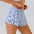 thumbnail image 4 of OSOLU Women Yoga High Waist Running Shorts Mesh Lined Quick Drying Exercise Fitness Exercise Shorts Sports Soft Tummy Control Workout Athletic Gym Bottoms Blue XXXL, 4 of 5