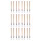 thumbnail image 1 of Uxcell 24Pcs 5.3" Pincel de pintura 0.5" de ancho con cerdas de nylon suave y mango de madera para paredes, armarios, cercas blancas, 1 of 5