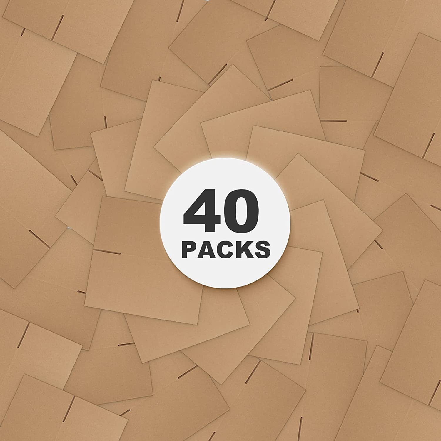 Calenzana 40 Pack 6x6x6 Shipping Boxes, Corrugated Cardboard Box for Shipping and Mailing, Brown, Recycled