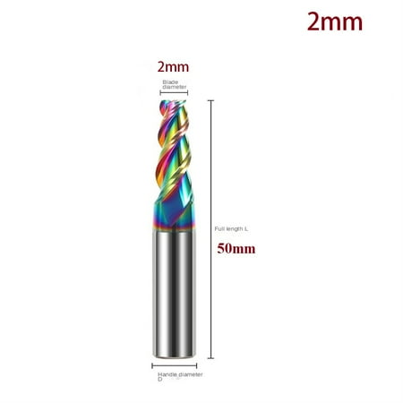 

GLFILL Colorful End Mill Aluminium Hrc55 3F Milling Cutter Acrylic Wood Cnc Endmils