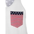 thumbnail image 4 of KOGMO Womens American Flag Sleeveless Jersey Racer Back Tank Tunic Top Made in USA, 4 of 6