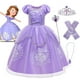 thumbnail image 2 of Disfraz de Sophia the First Anime para niños, vestido de princesa con apliques florales, vestido de baile, Carnaval, Sofía, Cosplay Fivean unisex, 2 of 2