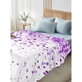 thumbnail image 4 of Purple Polka Dot Full Size Flat Sheet, Wrinkleproof & Fadeproof Cooling Flat Bed Sheet Only, Abstract Modern Art Dots Watercolor Breathable Soft Bedding Top Sheets 81 x 96 Inches, 4 of 8