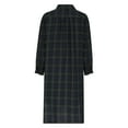 thumbnail image 5 of Qulqfy Long Sleeve Womens Dress Maxi Cotton Linen Green Tshirt Checkered Plaid Collared Dresses Winter Dresses for Women 2025 L, 5 of 5