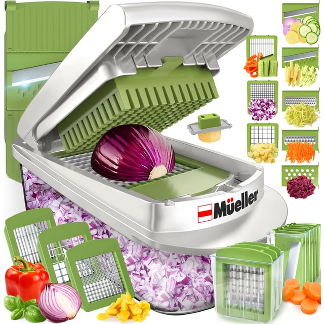 Picadora de verduras Mueller Pro-Series 10 en 1 con 8 cuchillas