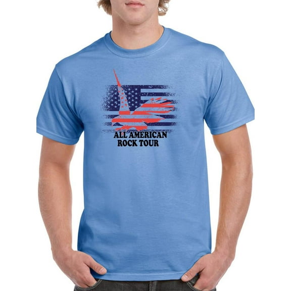 All American Rock Tour T-Shirt Men -Smartprints Designs, Male Small