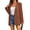 Brown, variant on Long Sleeve Women Solid Color One Button Work Office Lady Blazer Suit