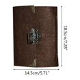 thumbnail image 3 of Milue Retro Travel Notebook with Lock for Key Diary Planner Journal Notepad Kraft Paper Business Sketching Writing, 3 of 21