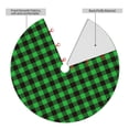 thumbnail image 6 of Cauagu 30" Christmas Tree Skirt Buffalo Plaid Green Black Pattern Christmas Tree Decorations Tree Mat for Xmas Decorations Occasion Holiday Home Decor -30", 6 of 7