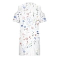 thumbnail image 6 of Danhjin White38 Women's Summer Sundress V Neck Sleeveless Floral Dresses Elastic Waist Ruffles Casual LooseTank Dresses, 6 of 6