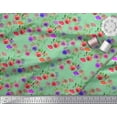 thumbnail image 3 of Soimoi Tissu en Poly Georgette Imprimé Feuilles & Roses Floral au Mètre 42 Pouces de Large, 3 of 3