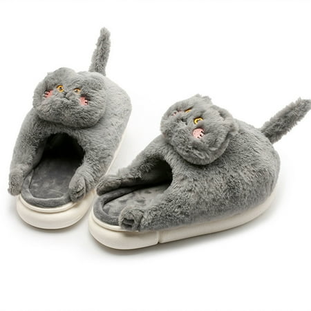 

Cuhas Wide Sandals for Women SlippersCotton Slippers Lovers Warm Shoes Men And Women Home Plush Slippers