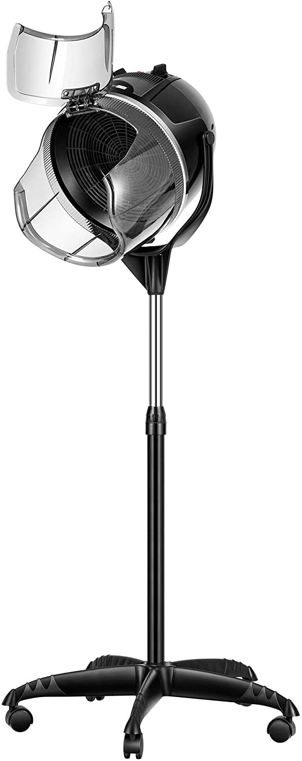 VIVOHOME 1000W Professional Height Adjustable Stand Up Bonnet Hair Dryer  Hooded Floor Stand Rolling Base with Wheels for Salon Equipment Beauty Spa  Home 