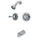 thumbnail image 3 of Kingston Brass Kb671 Twin Handles Pressure Balanced Tub And Shower Faucet With Volume Control - Polished Chrome Finish, 3 of 4