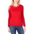 thumbnail image 1 of INC suéter adornado para mujer, rojo, extragrande, 1 of 2