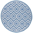 thumbnail image 3 of Safavieh Courtyard Amelia Geometric Indoor/Outdoor Area Rug, Blue/Beige, 7'10" x 7'10" Round, 3 of 13