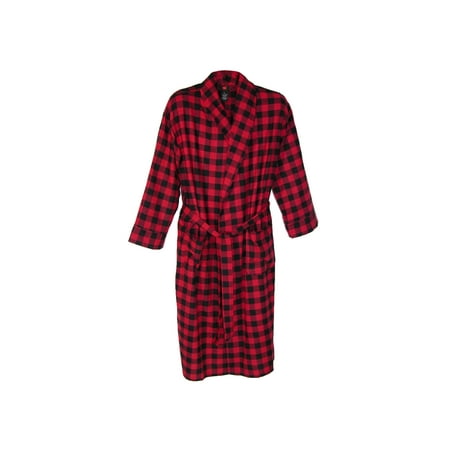 Big And Tall Plaid Robe - Men's Big and Tall Cotton Flannel Robe